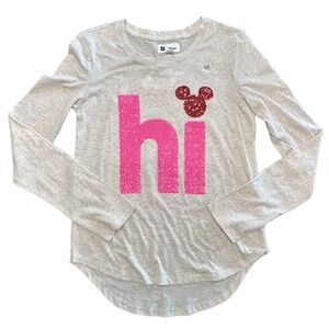 Disney Gap collab Minnie Mouse sequin glitter girly glam shirt girls 14/16 NWT